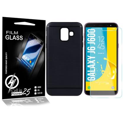 Imagem de Capa Case PRETA + 2 P Vidro compatível Galaxy J6 J600 5.6 - Cell in Power25