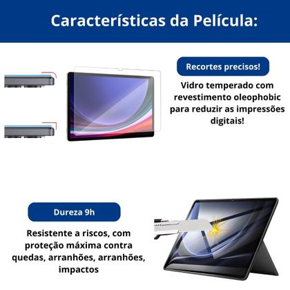 Imagem de Capa case proteção + película vidro para Tablet S9 FE+