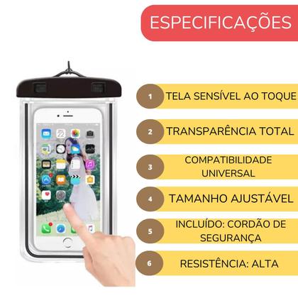 Imagem de Capa Case Protetora Prova d'água Mergulho Transparente