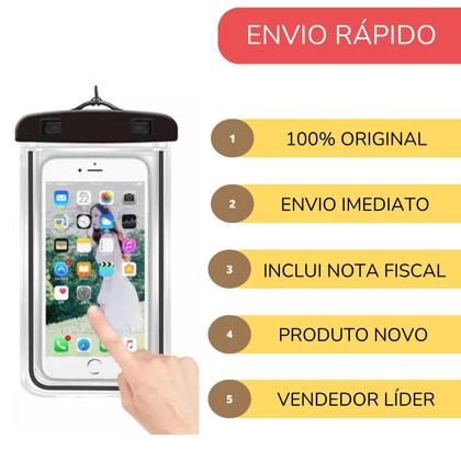 Imagem de Capa Case Protetora Prova d'água Mergulho Transparente