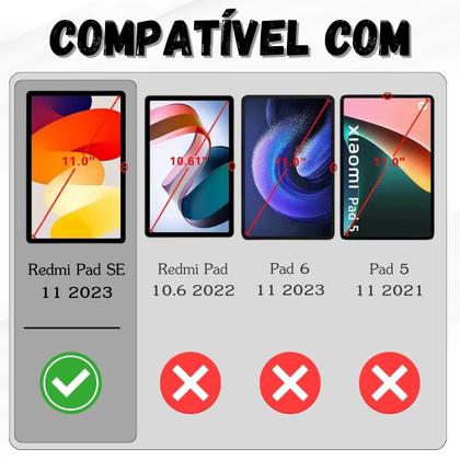 Imagem de Capa Case Tpu + Vidro Para Tablet Xiaomi Redmi Pad Se 11