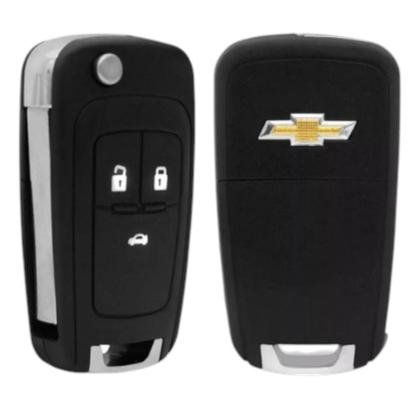 Imagem de Capa Chave Canivete Chevrolet Onix Cruze Cobalt S10 Spin Tracker Prisma Carcaça Gm com 3 Botões