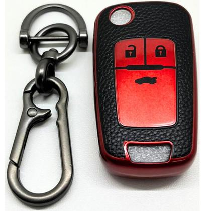 Imagem de Capa Chaveiro Chave Canivete 3 Botões Spin Onix Tracker Prisma Cobalt Sonic Vectra S10 Camaro Cruze