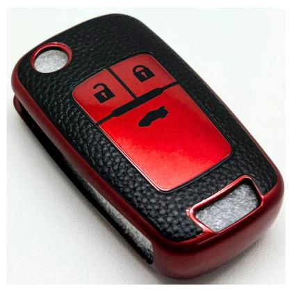 Imagem de Capa Chaveiro Chave Canivete 3 Botões Spin Onix Tracker Prisma Cobalt Sonic Vectra S10 Camaro Cruze