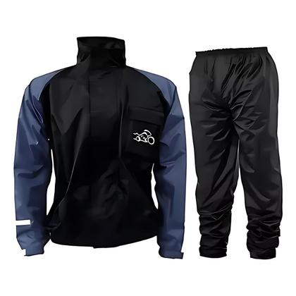 Imagem de Capa Chuva Pb 100% Impermeável Preta Com Marinho P M G GG XG