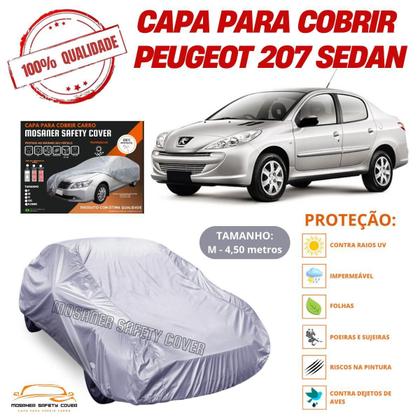 Imagem de Capa Cobrir Carro Peugeot 207 Sedan Com Proteção Impermeável