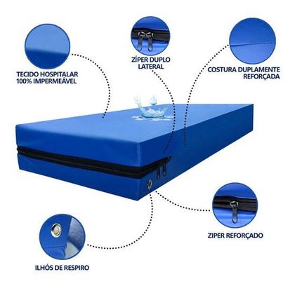 Imagem de Capa Colchão Hospitalar Solteiro + Fronha Impermeável