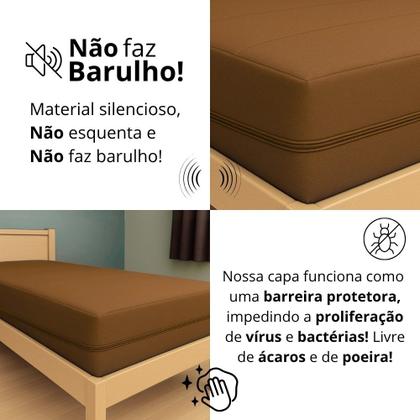 Imagem de Capa Colchão Impermeável Casal QUEEN MARROM