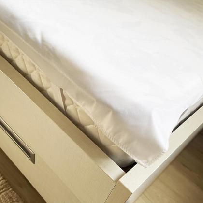Imagem de Capa Colchão Protetor Impermeável Cama Box Casal com Elastico 188 x 138cm 100% Poliéster Branco