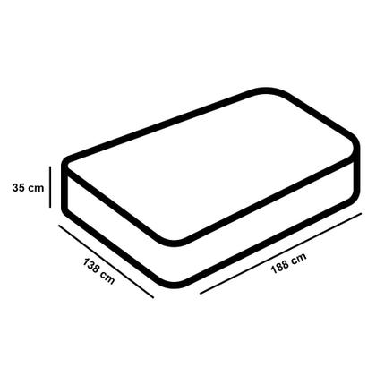 Imagem de Capa Colchão Protetor Impermeável Cama Box Casal com Elastico 188 x 138cm 100% Poliéster Branco