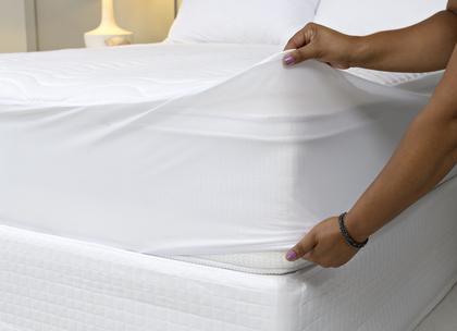 Imagem de Capa Colchão Queen Impermeável Antialérgico Protetor Matelado Antiácaro Respirável Super Macio E Silencioso Branco Preto Cinza