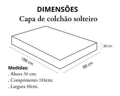 Imagem de Capa Colchão Solteiro 30 Cm De Altura E 1 Capa Travesseiro Malha 100% Algodão