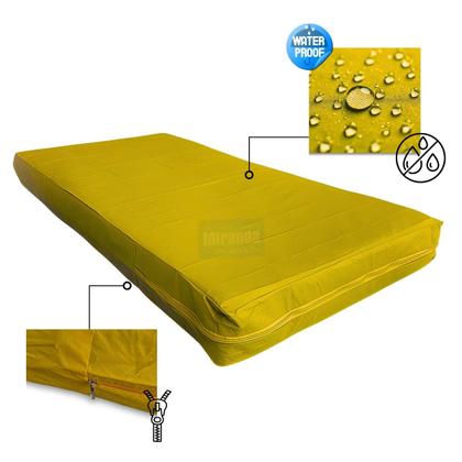 Imagem de Capa Colchão Solteiro AMARELA  Hospitalar Impermeável Com Zíper