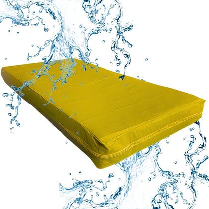 Imagem de Capa Colchão Solteiro AMARELA  Hospitalar Impermeável Com Zíper