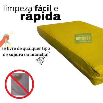 Imagem de Capa Colchão Solteiro AMARELA  Hospitalar Impermeável Com Zíper