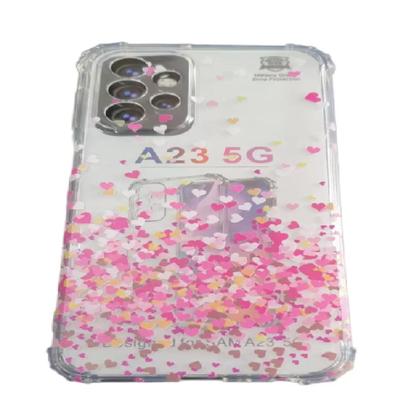 Imagem de Capa Com Bordas Anti impacto Chuva de Coração Para Samsung Galaxy A23(5G)