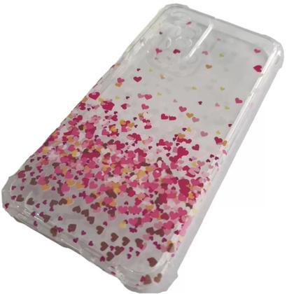 Imagem de Capa Com Bordas Anti impacto Chuva de Coração Para Samsung Galaxy A23(5G)