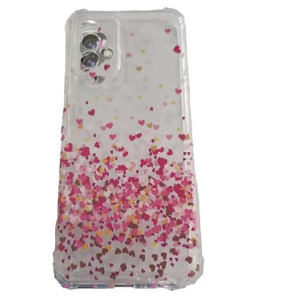 Imagem de Capa Com Bordas Anti impacto Chuva de Coração Para Samsung Galaxy A23(5G)