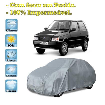 Imagem de Capa com forro cobrir carro Fiat Uno 100% Impermeável Proteção Bezzter