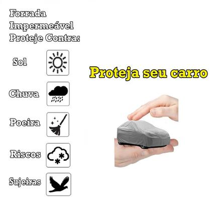 Imagem de Capa com forro cobrir carro Fiat Uno 100% Impermeável Proteção Bezzter