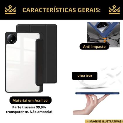 Imagem de Capa com fundo em acrílico para Xiaomi Pad SE 8,7" 2024