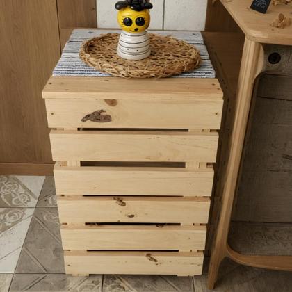 Imagem de Capa com Rodas de Madeira para Botijão de Gás 70cm com Espaço para Filtro