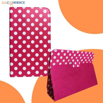 Imagem de Capa Com Suporte Para Tablet Galaxy Tab 3 7 Polegadas SM-T210 Estampa Bolinhas Flores