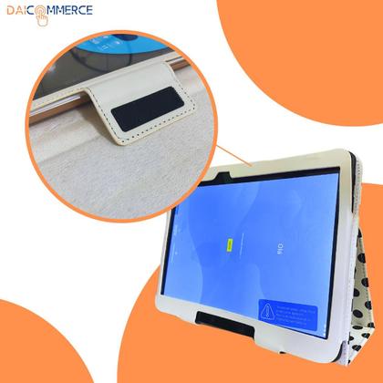 Imagem de Capa Com Suporte Para Tablet Galaxy Tab 3 7 Polegadas SM-T210 Estampa Bolinhas Flores