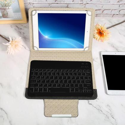 Imagem de Capa com Teclado Bluetooth para Samsung S10 FE 10" Removível Magnético e Suporte - Cor Preto Sintético
