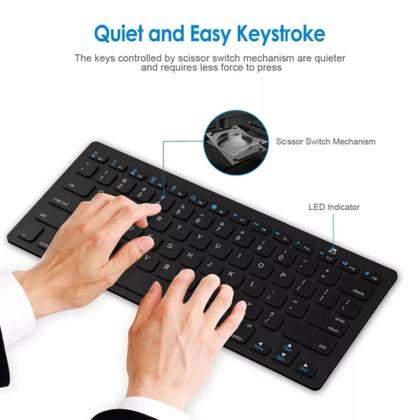 Imagem de Capa com teclado e Mouse via bluetooth para tablet Samsung Galaxy Tab A8 X200 X205 10.5 Polegadas
