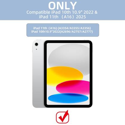 Imagem de Capa com Teclado GOKOCO para iPad A16 11ª geração 11 polegadas 2025, 10ª geração 10,9 polegadas 2022, Capa com Teclado Sem Fio Blackit e Suporte para Apple Pencil para iPad 10/11ª geração - Azul
