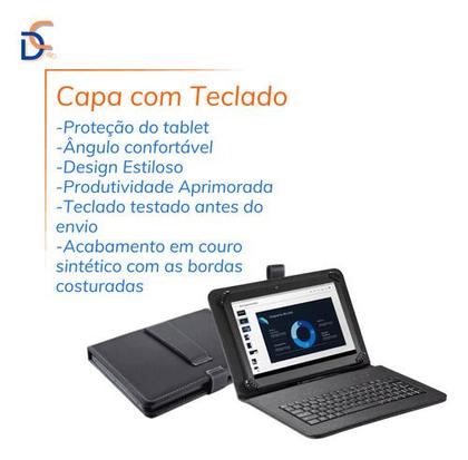 Imagem de Capa Com Teclado Kit Mouse P/ Tablet Samsung Galaxy Tab A9