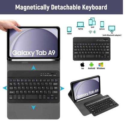 Imagem de Capa Com Teclado Magnético Para Tablet Galaxy A9 8.7 Polegadas
