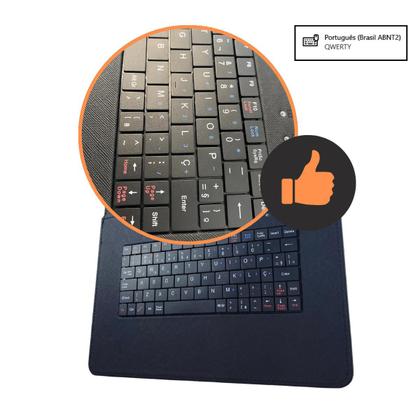 Imagem de Capa com teclado + Mouse Caneta Luva p/ Tablet M10 multilaser