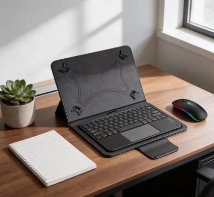 Imagem de Capa Com Teclado + Mouse Compativel A Tablets 10 Polegadas