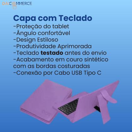 Imagem de Capa com Teclado P/ Tablet Positivo Vision Tab 7 + Película de Cristal