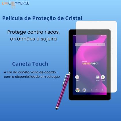 Imagem de Capa com Teclado P/ Tablet Positivo Vision Tab 7 + Película de Cristal
