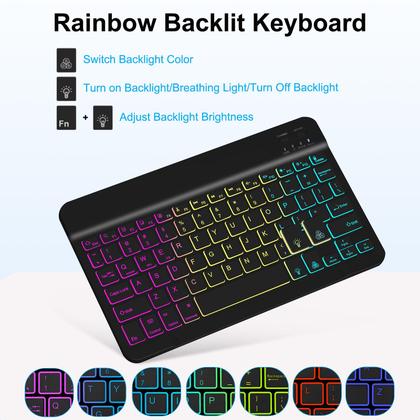 Imagem de Capa com teclado para Samsung Galaxy Tab A9 Plus de 11 polegadas