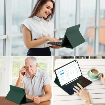 Imagem de Capa com teclado para Samsung Galaxy Tab A9 Plus de 11 polegadas