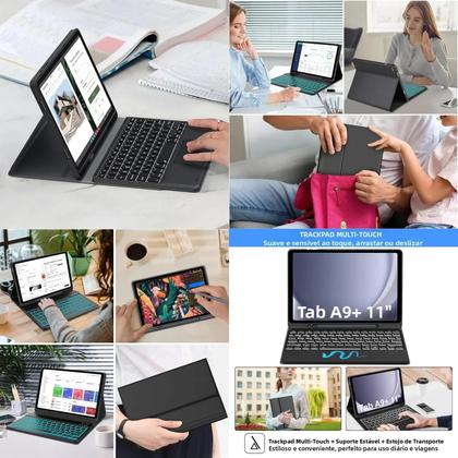 Imagem de Capa Com Teclado Para Samsung Galaxy Tab A9 plus De 11 Polegadas Para SM-X210 X216 X218