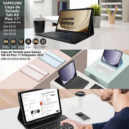 Imagem de Capa Com Teclado Para Samsung Galaxy Tab A9 plus De 11 Polegadas Para SM-X210 X216 X218