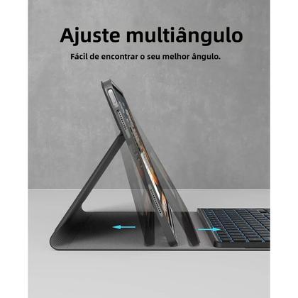 Imagem de Capa Com Teclado Para Samsung Galaxy Tab S10 FE De 10,9 Polegadas Com Suporte Integrado Para S Pen E