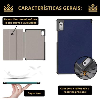Imagem de Capa couro resistente para Lenovo Tab M9 - 9” polegadas
