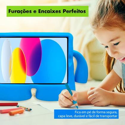 Imagem de Capa Criança para iPad A16 11ª Geração com Película, Alças e Suporte - Proteção Completa