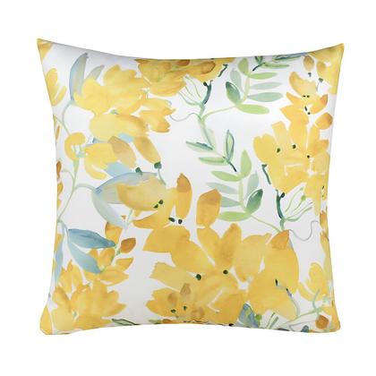 Imagem de Capa de Almofada 42x42 cm Cortbras Floresta Toque Aveludado 100% Poliéster Floral Amarelo