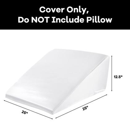 Imagem de Capa de almofada Bed Wedge HOMBYS Satin Silky & Smooth White