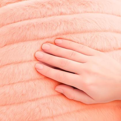 Imagem de Capa de Almofada Decorativa Para Sofá, Cama de Pelúcia Luxo Soft Wave Rose 45x45  Novadecora