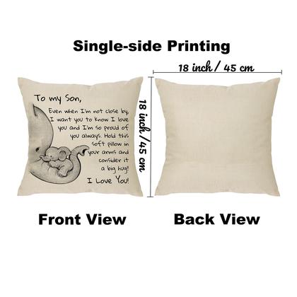 Imagem de Capa de almofada decorativa XUNLIZXY Son Love Message 45x45 cm
