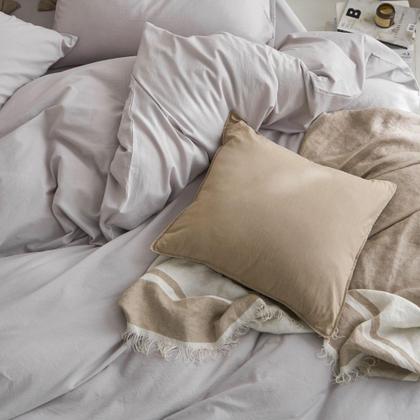 Imagem de Capa de almofada MooMee 100% algodão lavado, linho 45x45cm