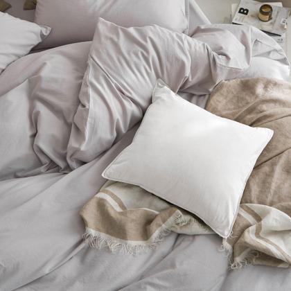 Imagem de Capa de almofada MooMee 100% algodão lavado, pacote com 2